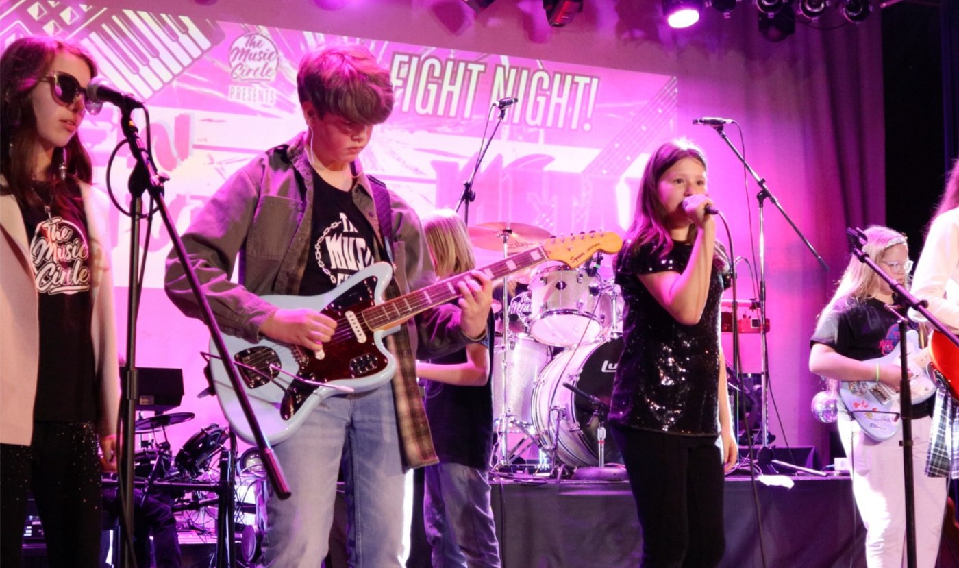 The Music Circle student band performing live